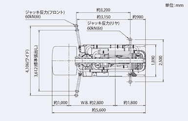 省スペースアウトリガー